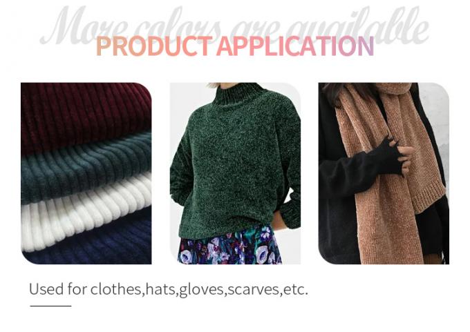 Yarn de poliéster teñido de cheniles super gruesos para tejer a mano 4