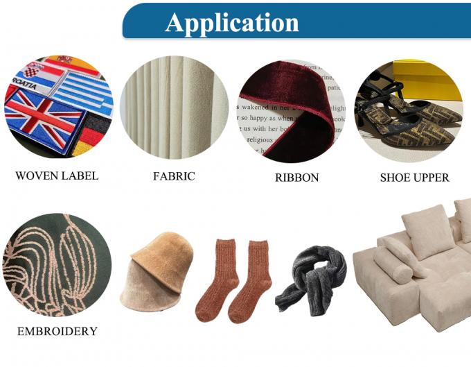 สายเชนิลเล่กระจ่างกระจ่าง 95 โพลีเอสเตอร์ 5 สลิเวอร์ Ne 12NM สีและสีขาวสด 2