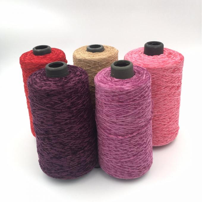 100% Cotton Chenille Yarn Dyed Texturized Type 1/6NM-1.2NM Count 6