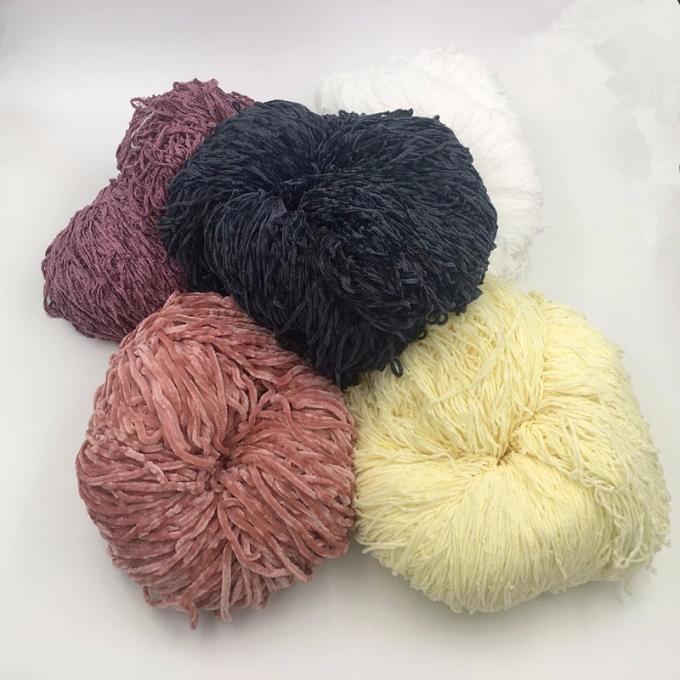 100% Cotton Chenille Yarn Dyed Texturized Type 1/6NM-1.2NM Count 5