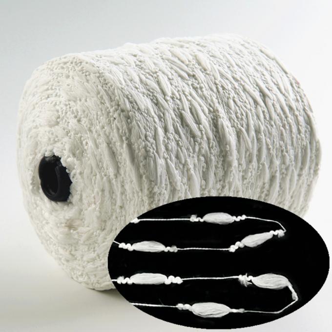 สายใยพอลิเอสเตอร์เพชรสว่าง 75/36 สีขาว Tex Fdy สําหรับผ้า 11